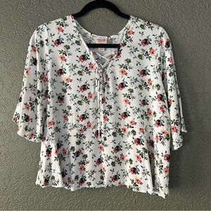 Floral peasant blouse